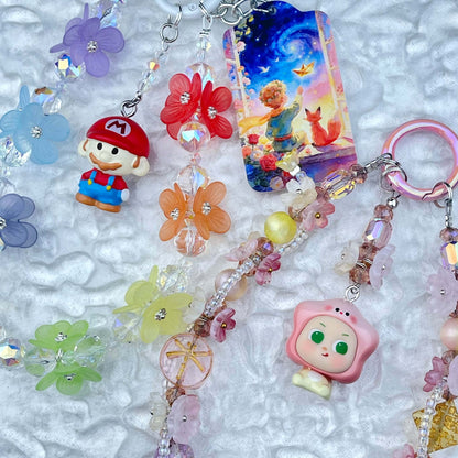 [Anniversary Celebration] Premium Handmade Glittering and Flower Blossom Style Kawaii Cutie Phone Chains-Celebration Special Price!-THIS WEEKEND ONLY