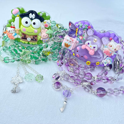 [Holiday Celebration] Kawaii Cream Gel and Glittering Rhinestones Mixes Styles Phone Clip with Phone Chain/Cross-body Chain