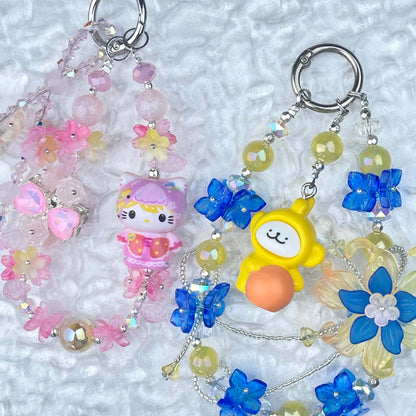 [Anniversary Celebration] Premium Handmade Glittering and Flower Blossom Style Kawaii Cutie Phone Chains-Celebration Special Price!-THIS WEEKEND ONLY