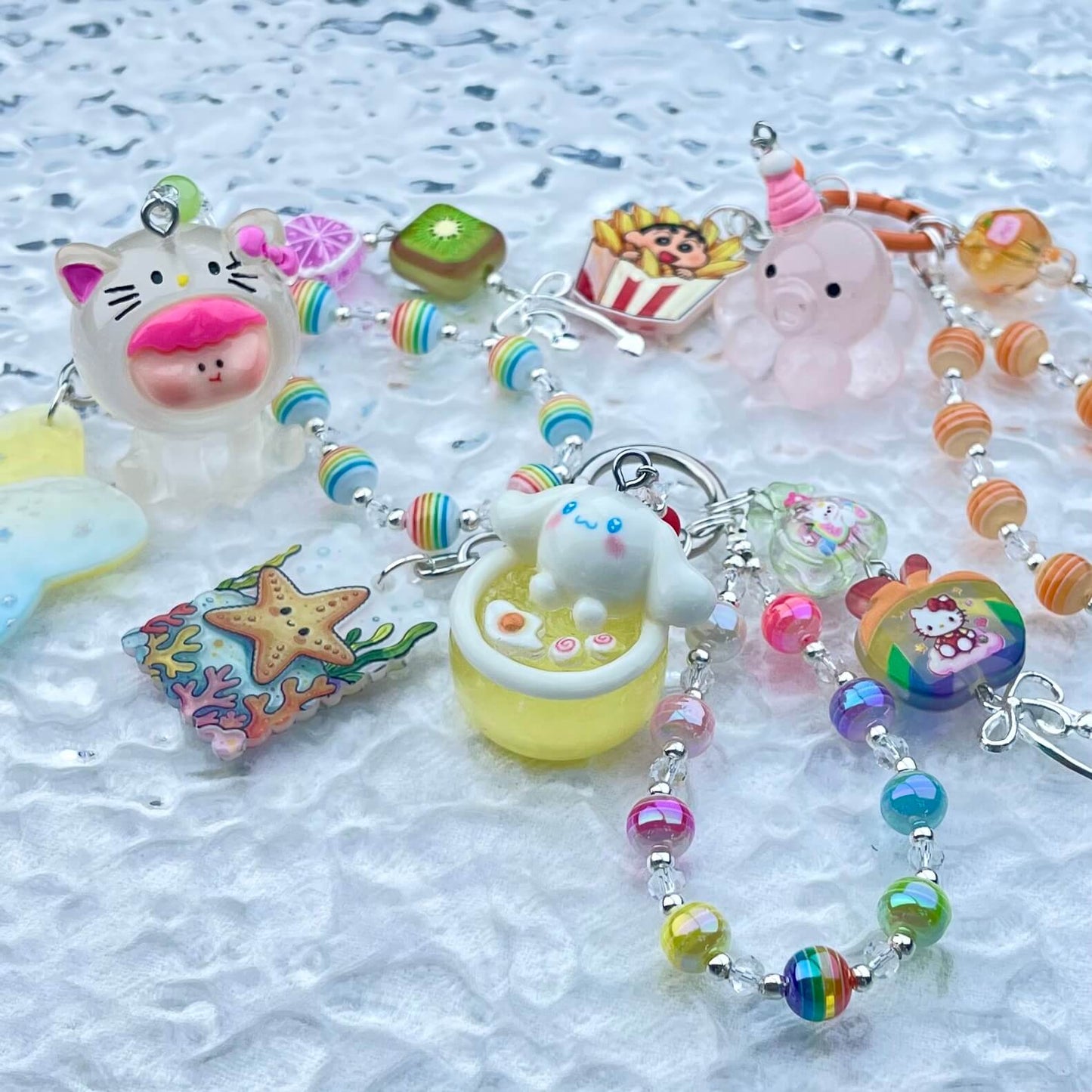 [Anniversary Sale] Colorful Glittering Beads Various Glow-In-the-Dark/Kawaii Decor Phone Chains-Celebration Special Price!