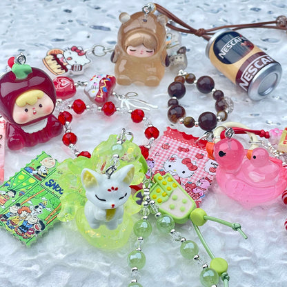 [Anniversary Sale] Colorful Glittering Beads Various Glow-In-the-Dark/Kawaii Decor Phone Chains-Celebration Special Price!