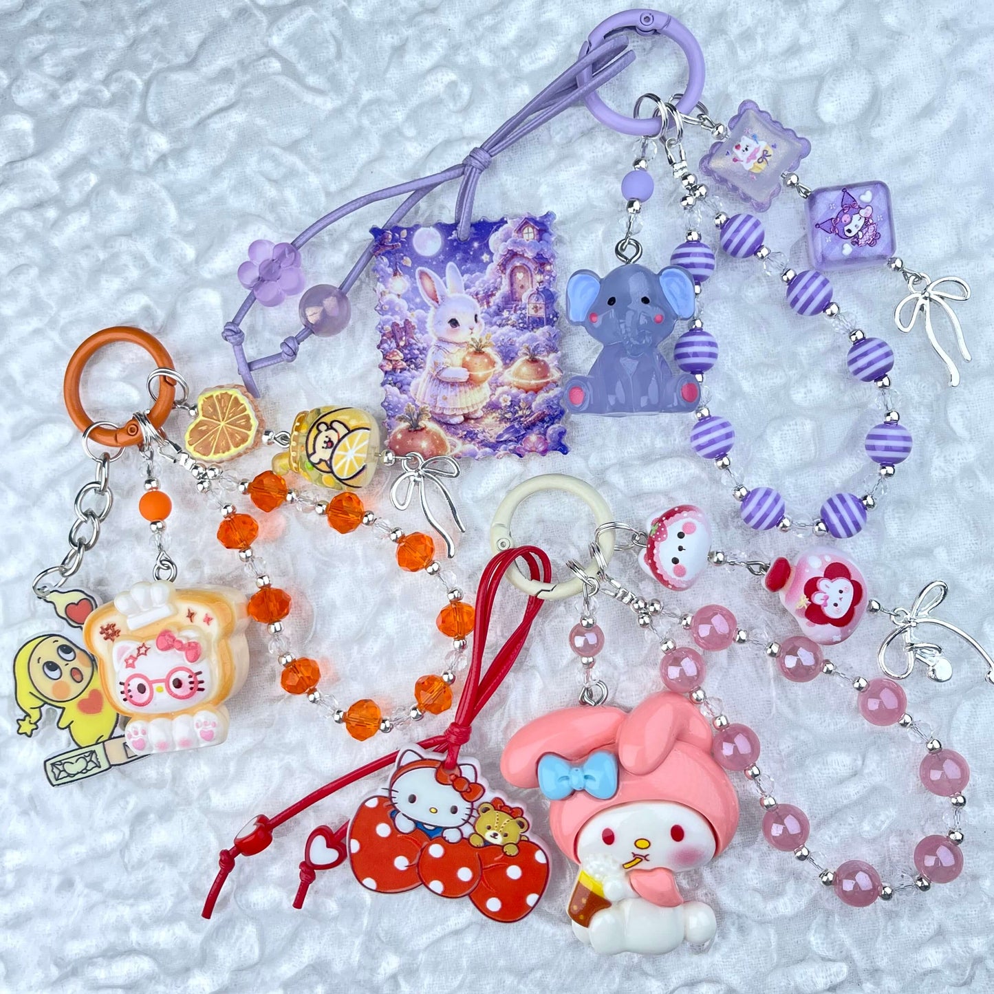 [Anniversary Sale] Colorful Glittering Beads Various Glow-In-the-Dark/Kawaii Decor Phone Chains-Celebration Special Price!
