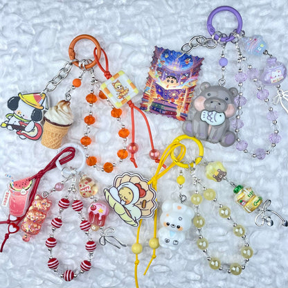 [Anniversary Sale] Colorful Glittering Beads Various Glow-In-the-Dark/Kawaii Decor Phone Chains-Celebration Special Price!