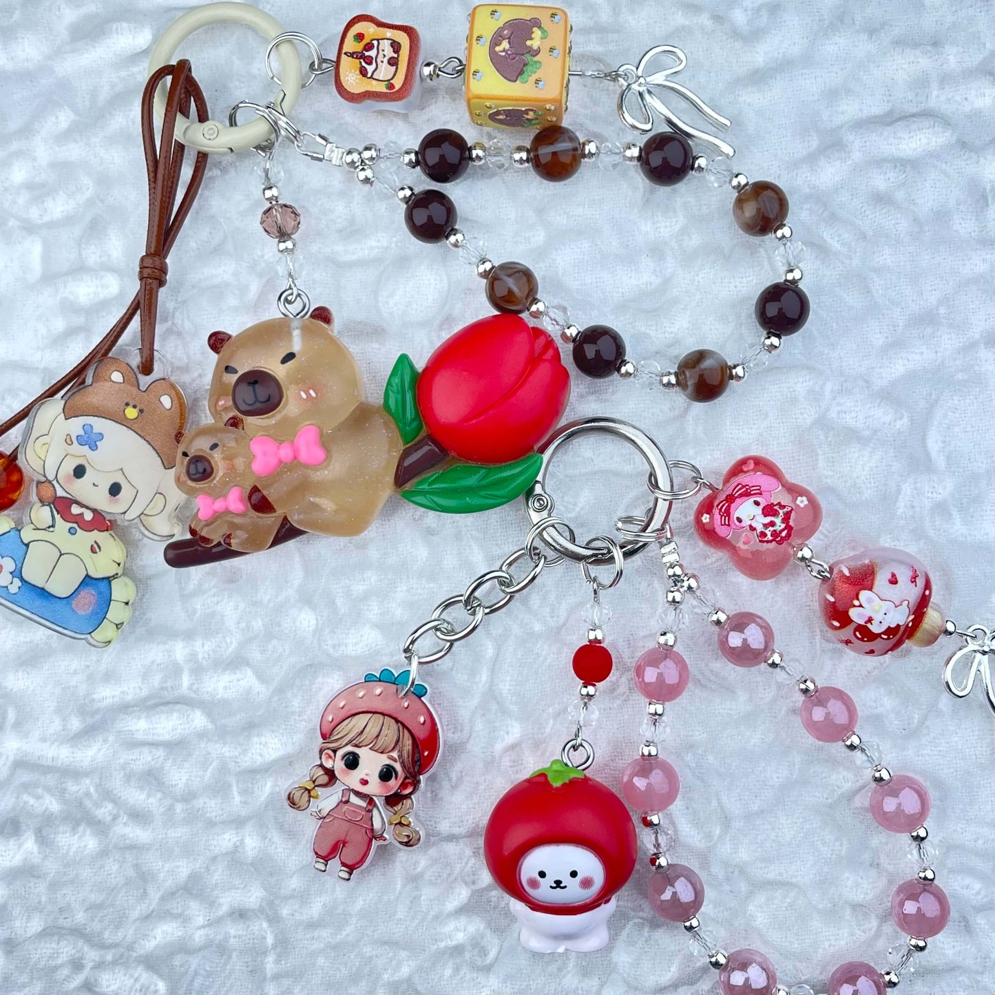 [Anniversary Sale] Colorful Glittering Beads Various Glow-In-the-Dark/Kawaii Decor Phone Chains-Celebration Special Price!