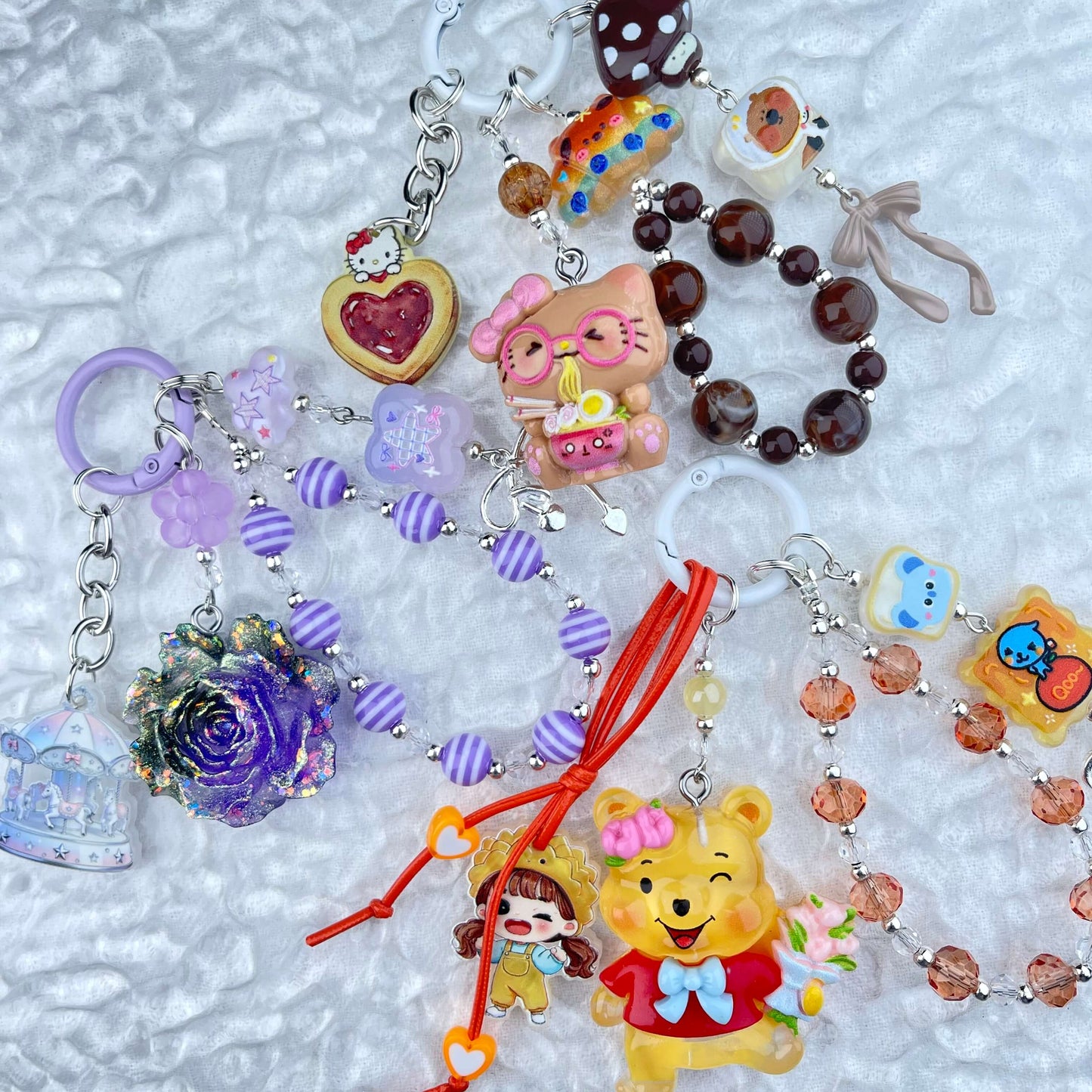 [Anniversary Sale] Colorful Glittering Beads Various Glow-In-the-Dark/Kawaii Decor Phone Chains-Celebration Special Price!