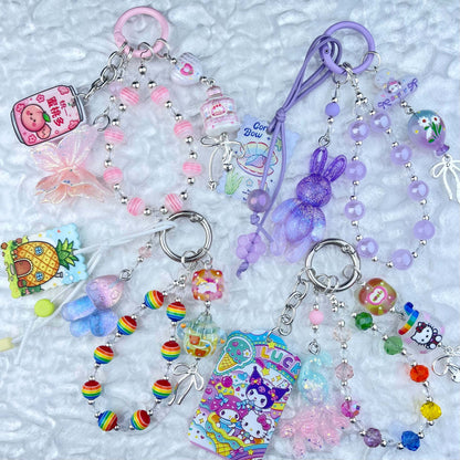 [Anniversary Sale] Colorful Glittering Beads Various Glow-In-the-Dark/Kawaii Decor Phone Chains-Celebration Special Price!