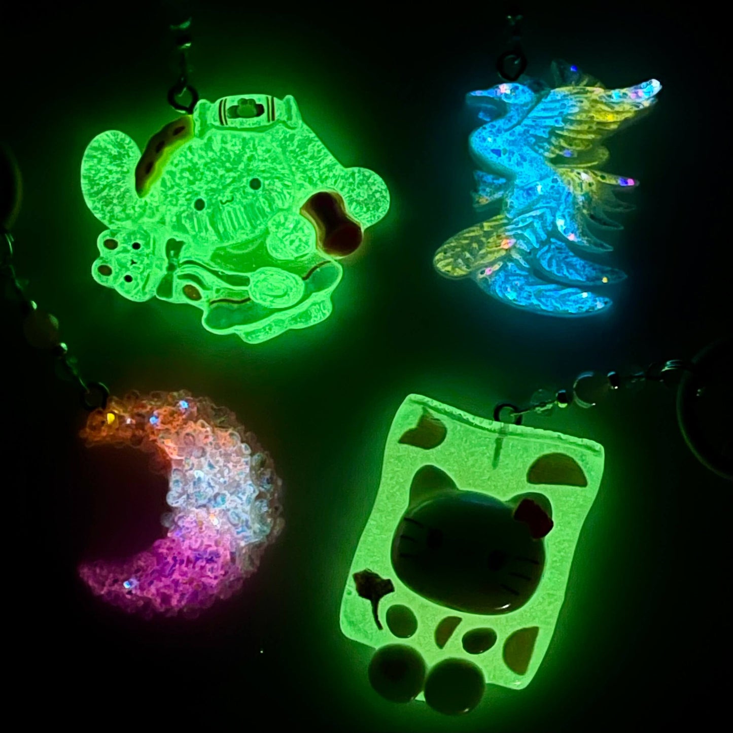 [Anniversary Sale] Colorful Glittering Beads Various Glow-In-the-Dark/Kawaii Decor Phone Chains-Celebration Special Price!