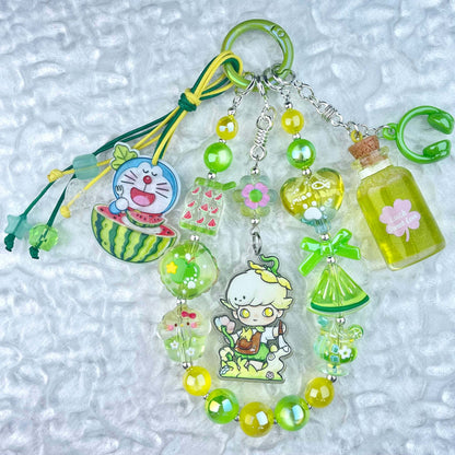 [Anniversary Celebration] Colorful Neon Rainbow Theme Premium Beads and Decor Phone Chains-Celebration Bonus Gift!