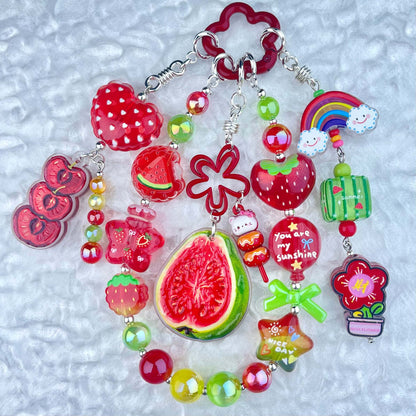 [Anniversary Celebration] Colorful Neon Rainbow Theme Premium Beads and Decor Phone Chains-Celebration Bonus Gift!