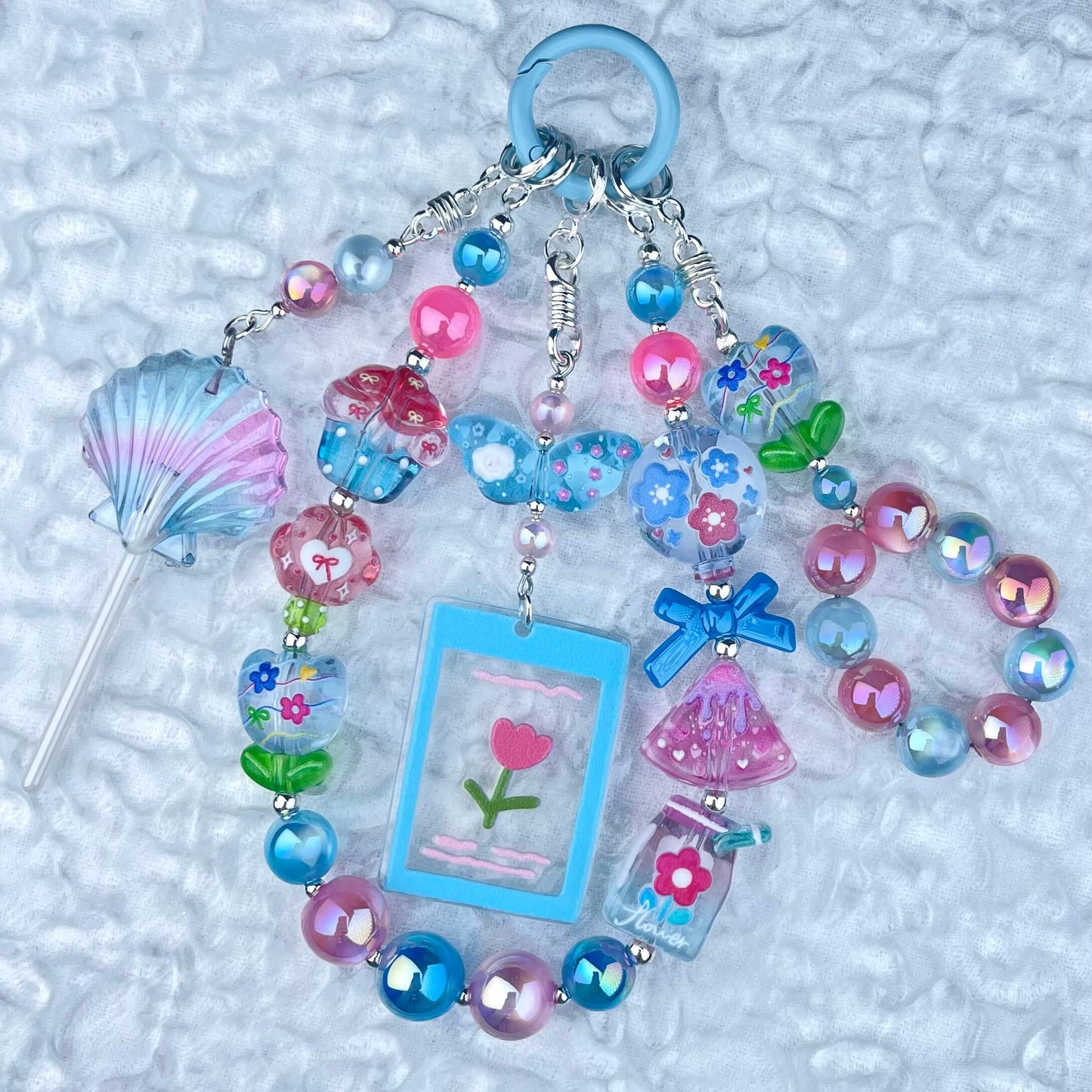 [Anniversary Celebration] Colorful Neon Rainbow Theme Premium Beads and Decor Phone Chains-Celebration Bonus Gift!