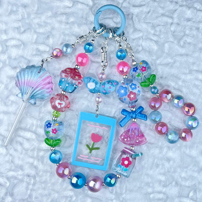 [Anniversary Celebration] Colorful Neon Rainbow Theme Premium Beads and Decor Phone Chains-Celebration Bonus Gift!