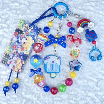 [Anniversary Celebration] Colorful Neon Rainbow Theme Premium Beads and Decor Phone Chains-Celebration Bonus Gift!