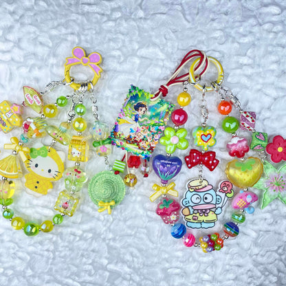 [Anniversary Celebration] Colorful Neon Rainbow Theme Premium Beads and Decor Phone Chains-Celebration Bonus Gift!