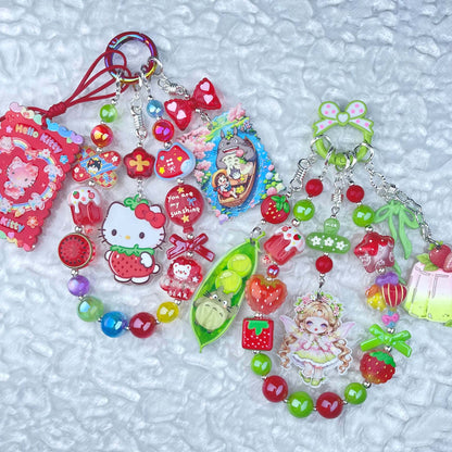 [Anniversary Celebration] Colorful Neon Rainbow Theme Premium Beads and Decor Phone Chains-Celebration Bonus Gift!