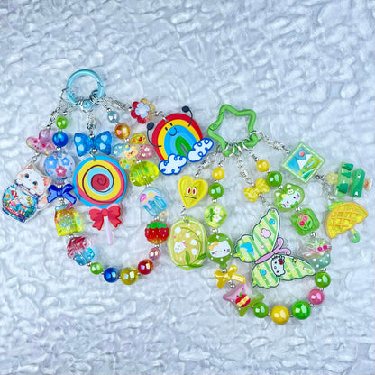 [Anniversary Celebration] Colorful Neon Rainbow Theme Premium Beads and Decor Phone Chains-Celebration Bonus Gift!