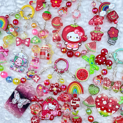 [Anniversary Celebration] Colorful Neon Rainbow Theme Premium Beads and Decor Phone Chains-Celebration Bonus Gift!