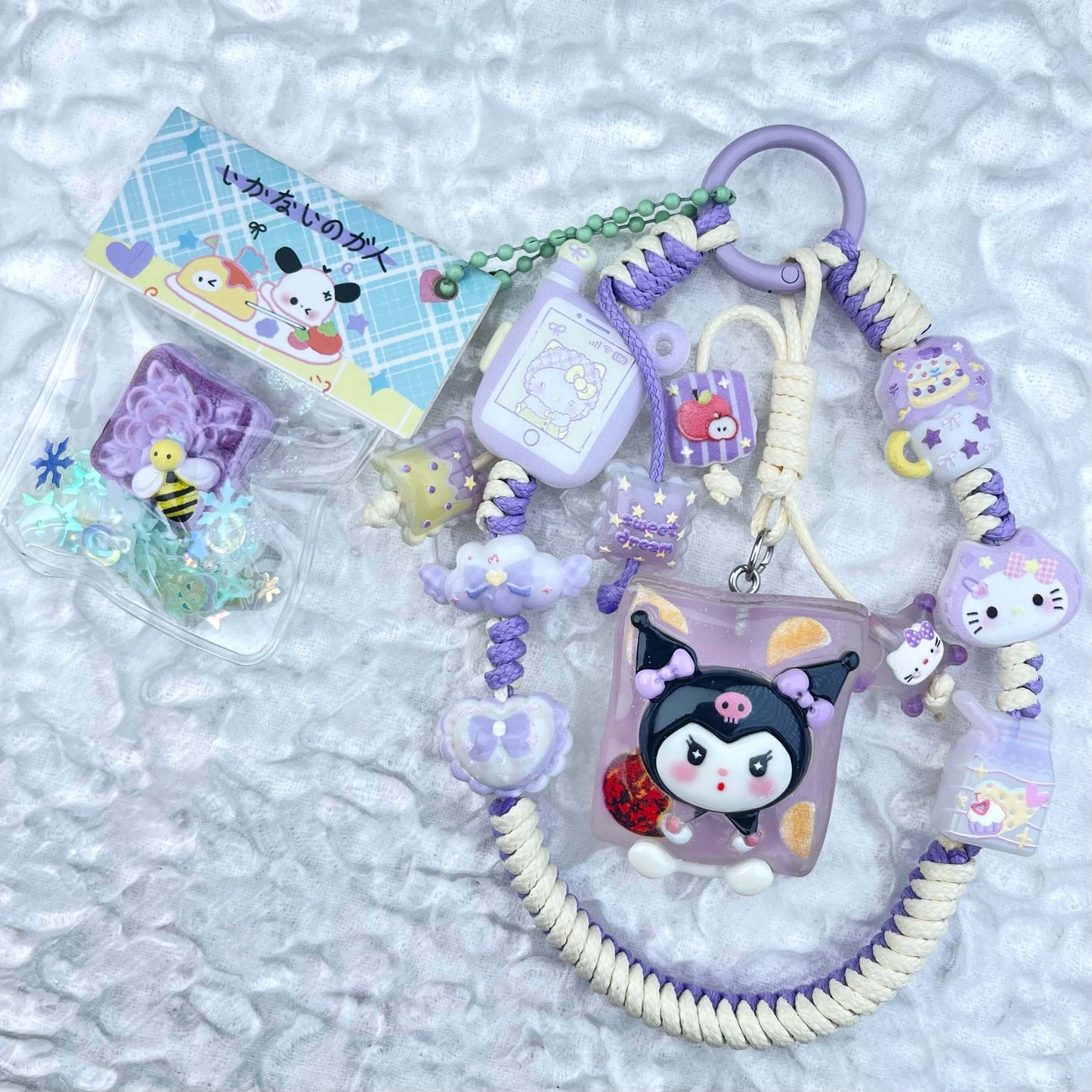 [Anniversary Celebration] Hand Braided Kawaii Cuties Acrylic Pads and Doll Bags Phone Chains-Celebration Special Price!-THIS WEEKEND ONLY
