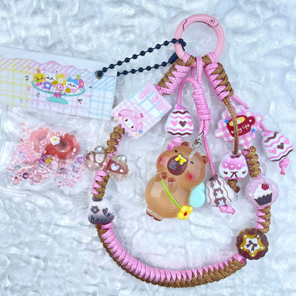 [Anniversary Celebration] Hand Braided Kawaii Cuties Acrylic Pads and Doll Bags Phone Chains-Celebration Special Price!-THIS WEEKEND ONLY