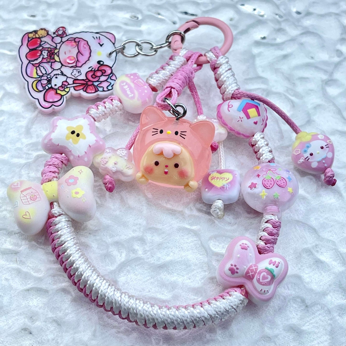 [Anniversary Celebration] Hand Braided Kawaii Cuties Acrylic Pads and Doll Bags Phone Chains-Celebration Special Price!-THIS WEEKEND ONLY