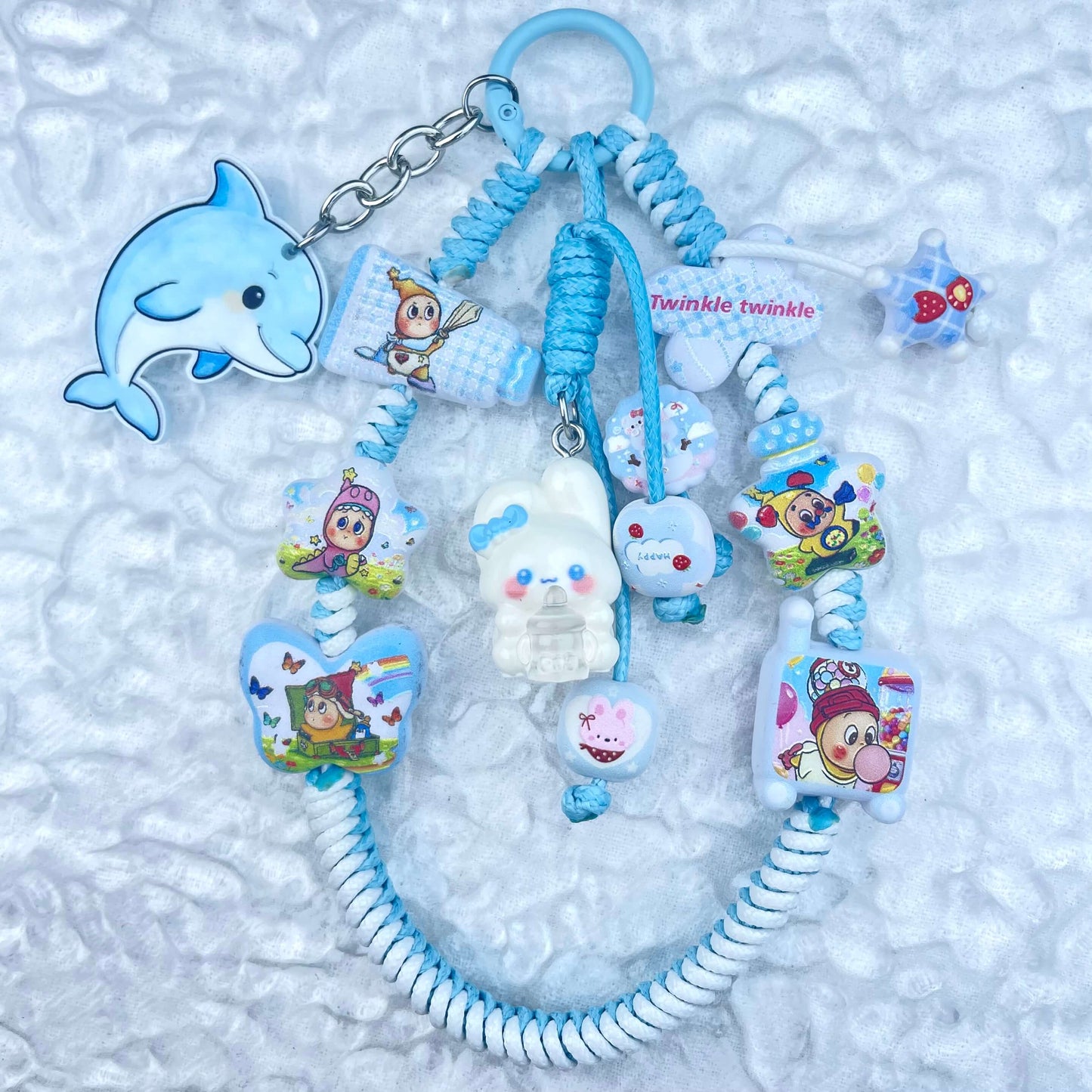 [Anniversary Celebration] Hand Braided Kawaii Cuties Acrylic Pads and Doll Bags Phone Chains-Celebration Special Price!-THIS WEEKEND ONLY