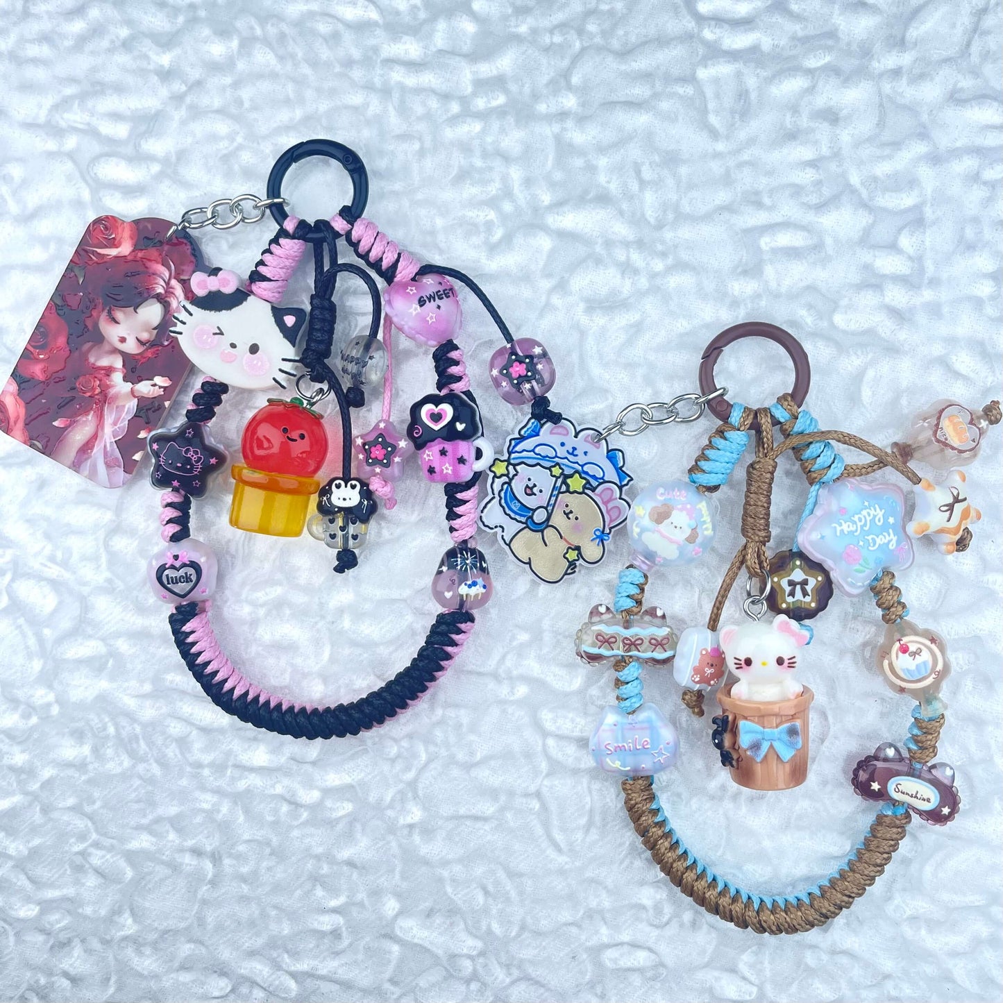 [Anniversary Celebration] Hand Braided Kawaii Cuties Acrylic Pads and Doll Bags Phone Chains-Celebration Special Price!-THIS WEEKEND ONLY