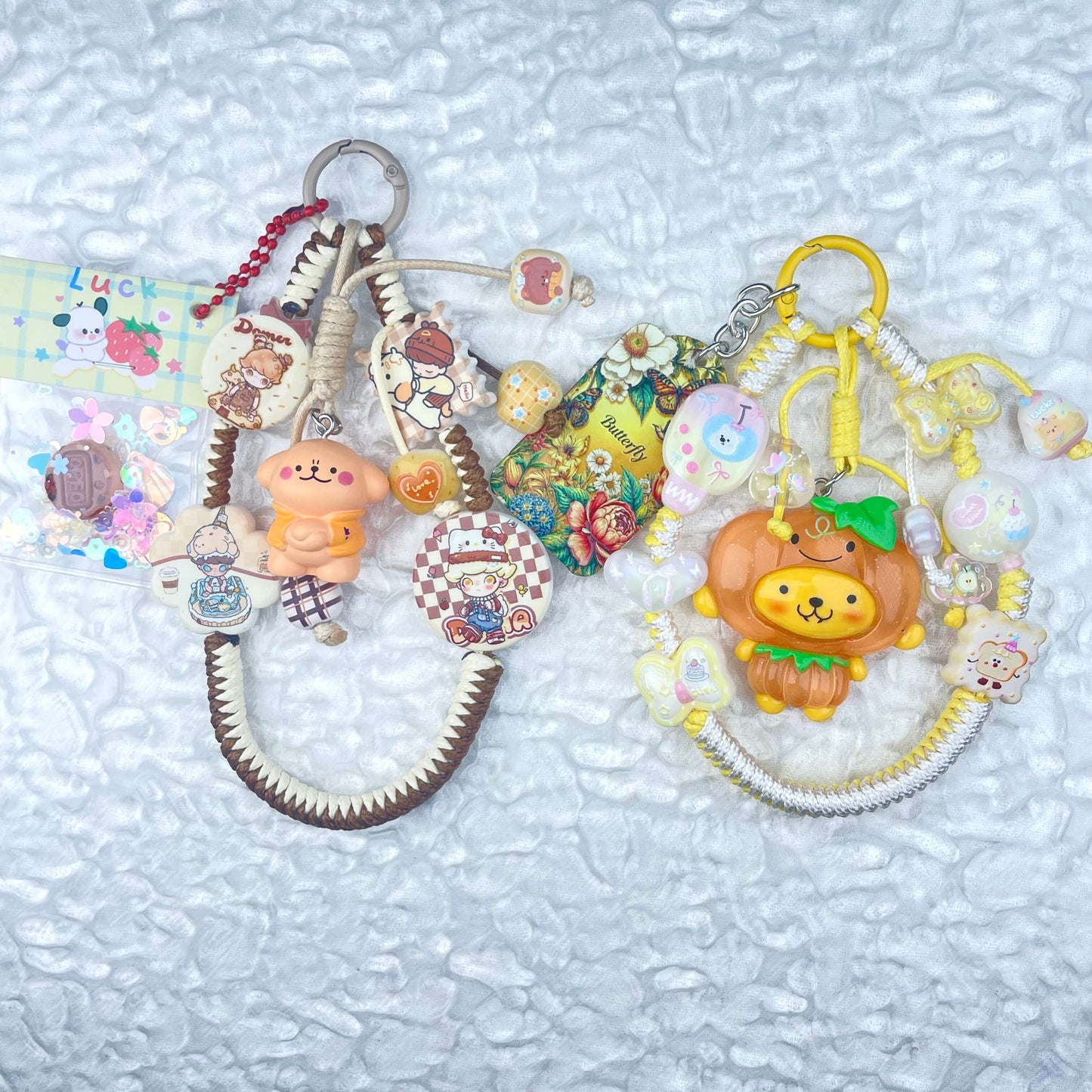 [Anniversary Celebration] Hand Braided Kawaii Cuties Acrylic Pads and Doll Bags Phone Chains-Celebration Special Price!-THIS WEEKEND ONLY