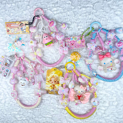 [Anniversary Celebration] Hand Braided Kawaii Cuties Acrylic Pads and Doll Bags Phone Chains-Celebration Special Price!-THIS WEEKEND ONLY