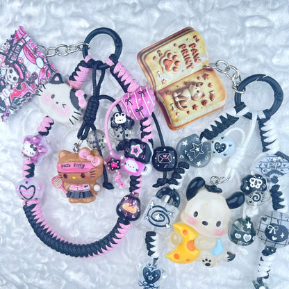 [Anniversary Celebration] Hand Braided Kawaii Cuties Acrylic Pads and Doll Bags Phone Chains-Celebration Special Price!-THIS WEEKEND ONLY