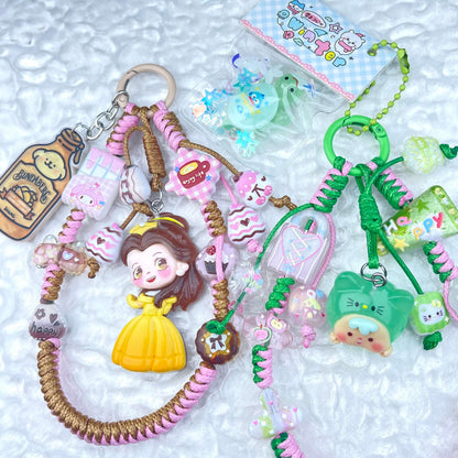 [Anniversary Celebration] Hand Braided Kawaii Cuties Acrylic Pads and Doll Bags Phone Chains-Celebration Special Price!-THIS WEEKEND ONLY