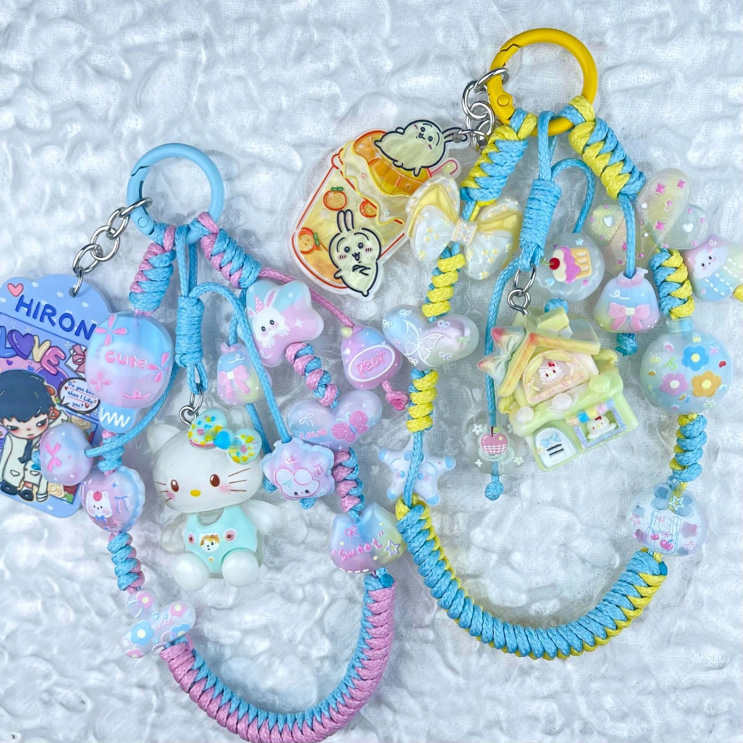 [Anniversary Celebration] Hand Braided Kawaii Cuties Acrylic Pads and Doll Bags Phone Chains-Celebration Special Price!-THIS WEEKEND ONLY