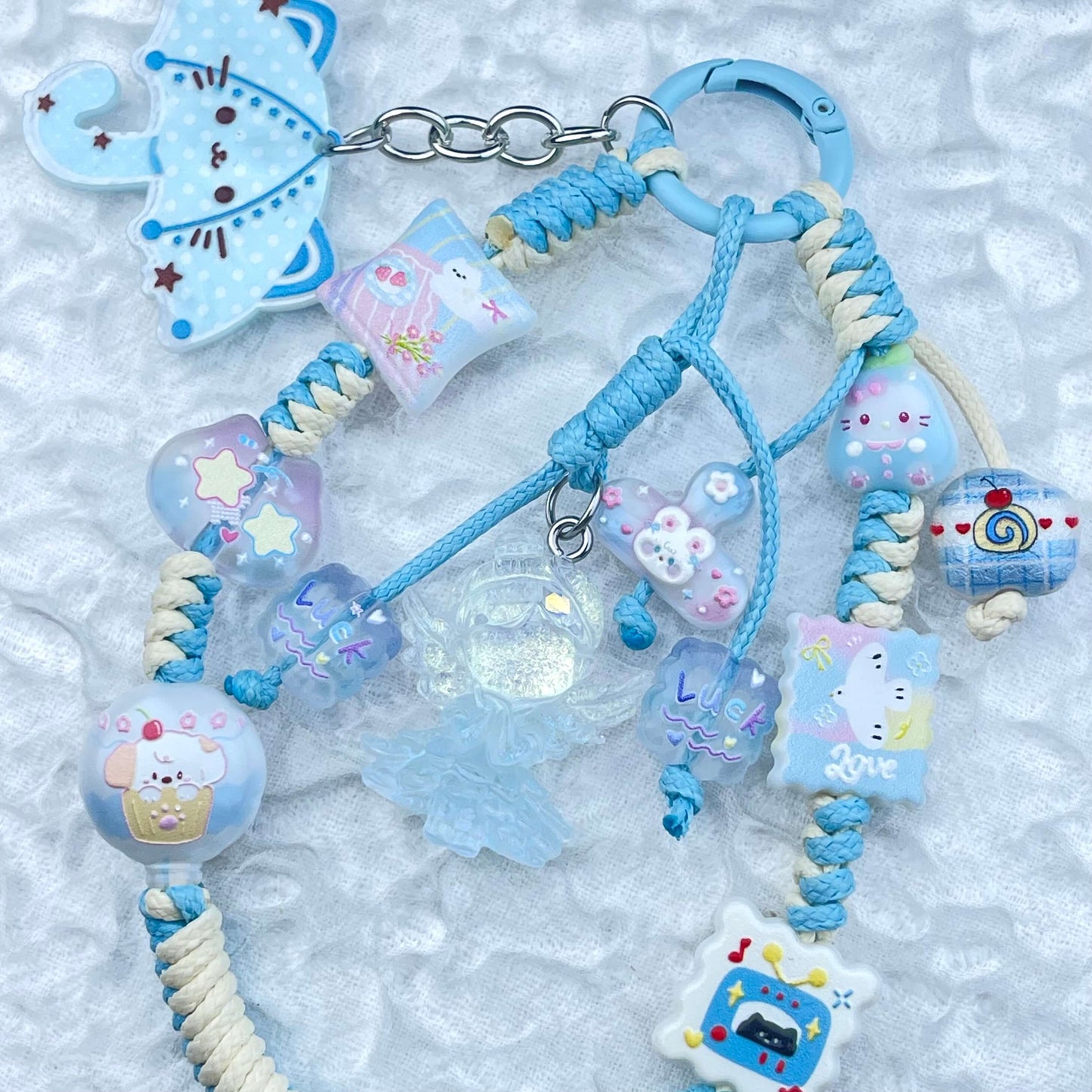 [Anniversary Celebration] Hand Braided Kawaii Cuties Acrylic Pads and Doll Bags Phone Chains-Celebration Special Price!-THIS WEEKEND ONLY