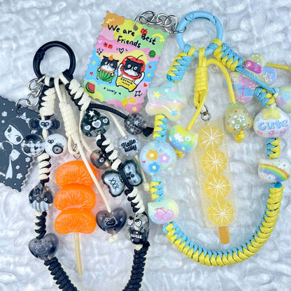 [Anniversary Celebration] Hand Braided Kawaii Cuties Acrylic Pads and Doll Bags Phone Chains-Celebration Special Price!-THIS WEEKEND ONLY