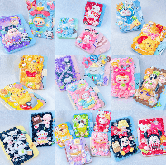 [New Arrival] Kawaii Cuties Handmade Cream Gel Mirror and Hairbrush Set