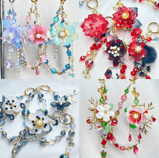 [Holiday Special] Special Edition Handmade Flowers Glittering Phone Chains