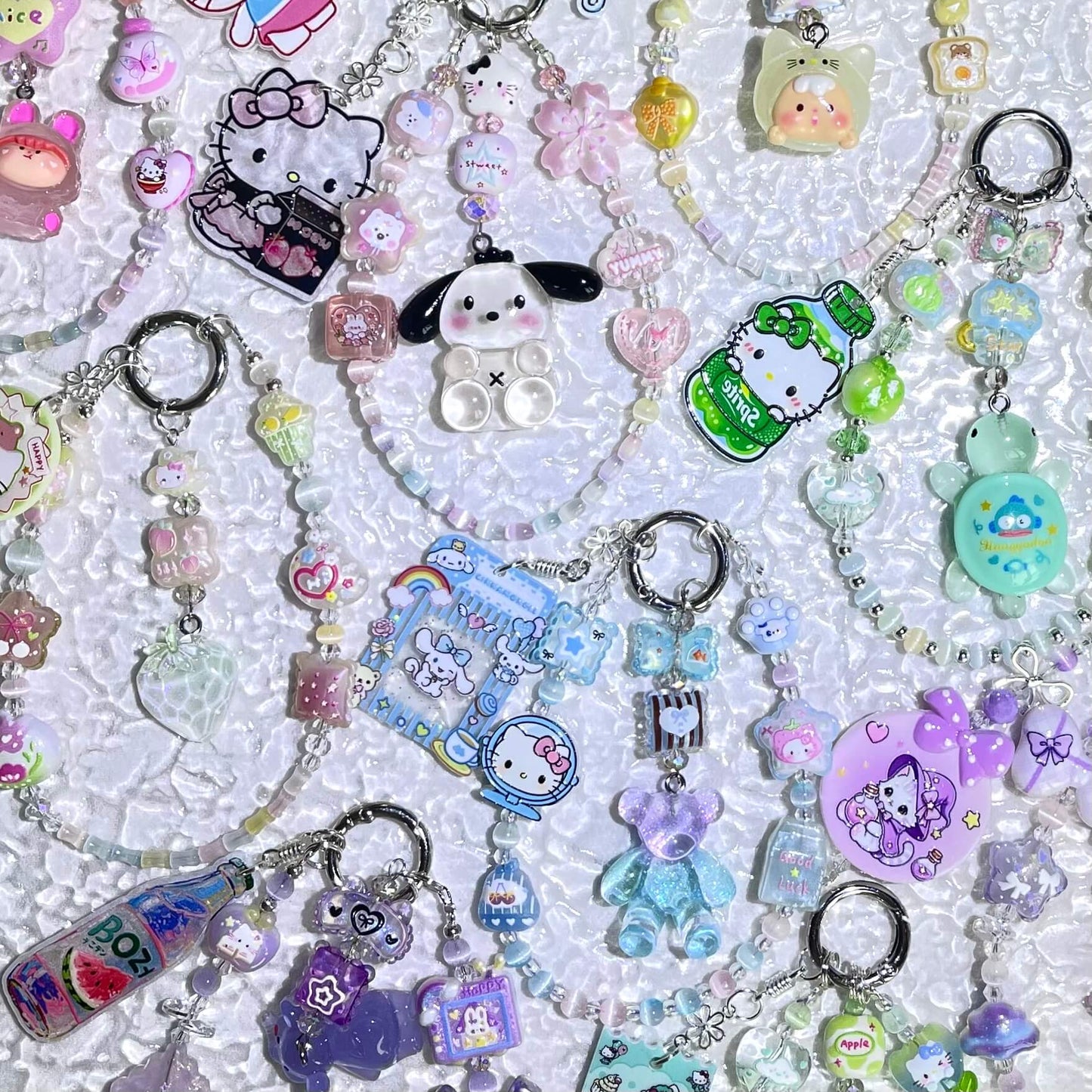 [Anniversary Celebration] New Cat Eye Effect Glittering Beads and Glow-In-the-Dark Decor Phone Chains-Celebration Special Price!