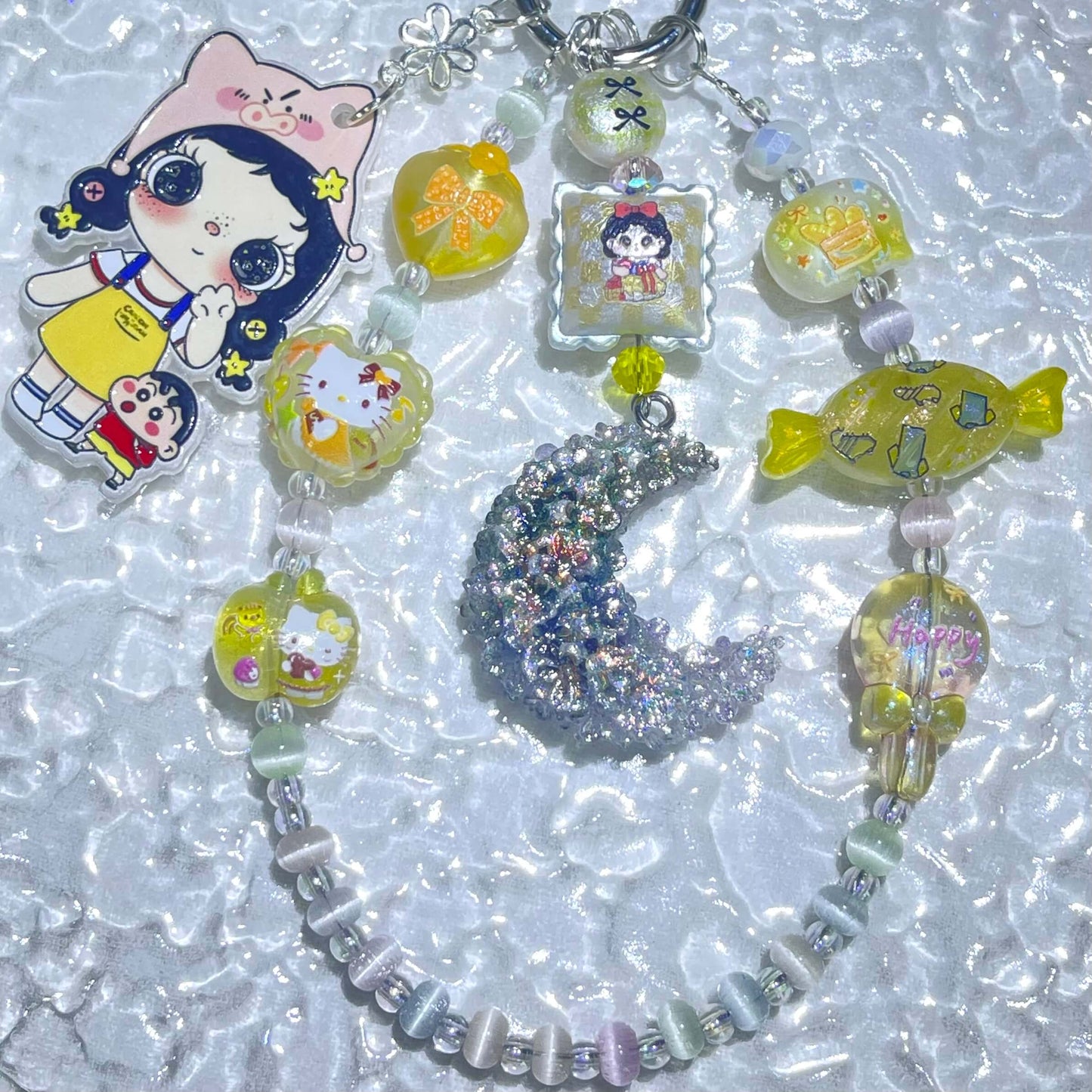 [Anniversary Celebration] New Cat Eye Effect Glittering Beads and Glow-In-the-Dark Decor Phone Chains-Celebration Special Price!