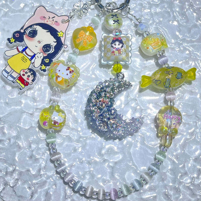 [Anniversary Celebration] New Cat Eye Effect Glittering Beads and Glow-In-the-Dark Decor Phone Chains-Celebration Special Price!