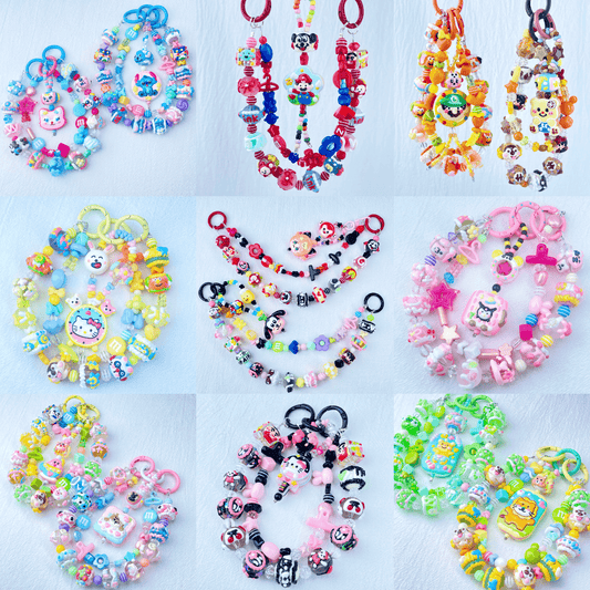 [New Arrival] Premium Kawaii Cute Hand-Painted Beads Phone Chain/Bag Decor