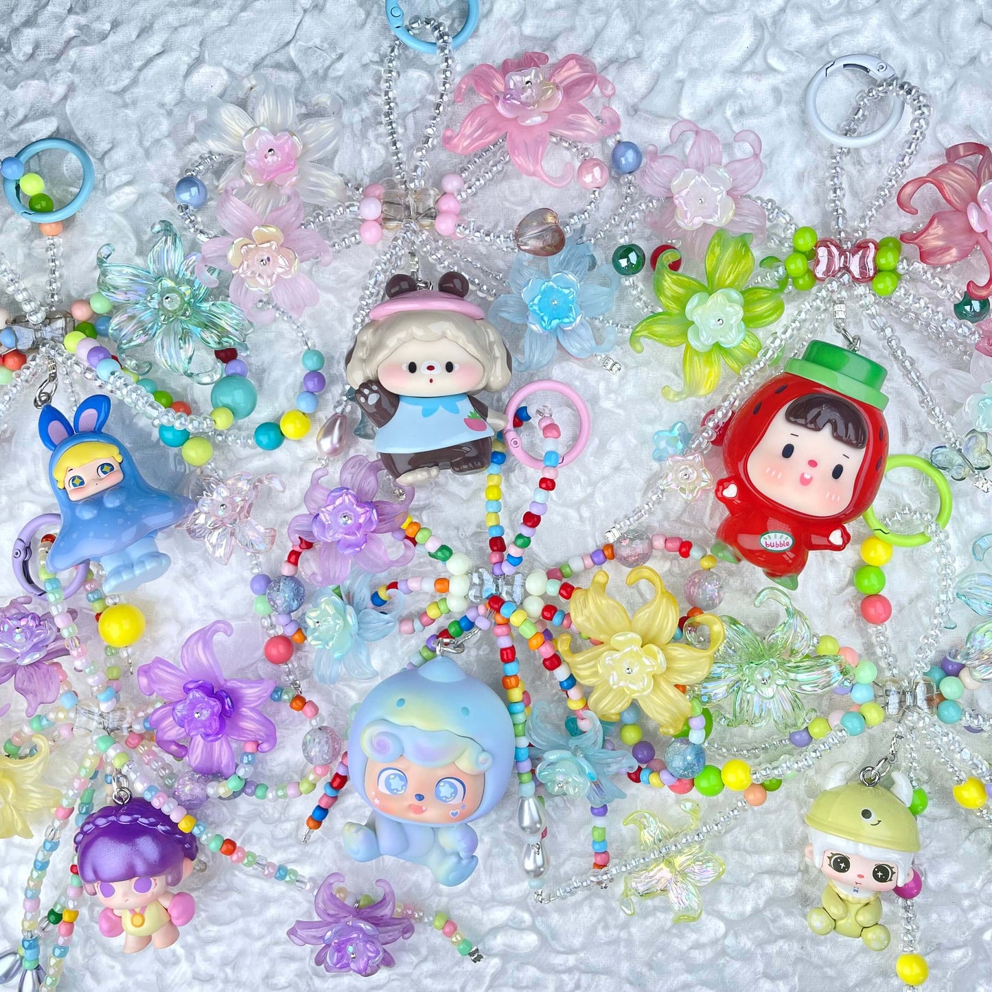 [Anniversary Celebration] ONLY BATCH Special Dolls Mini Beads and Blossom Phone Chains Bag Decor-Celebration Special Price!-THIS WEEKEND ONLY