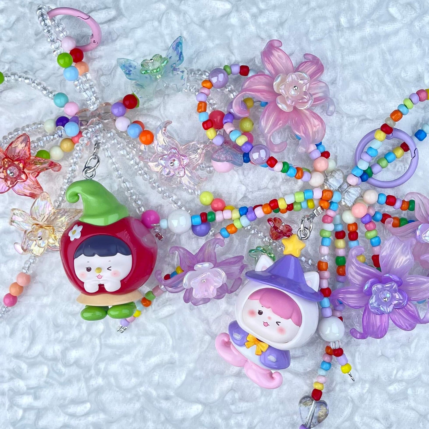 [Anniversary Celebration] ONLY BATCH Special Dolls Mini Beads and Blossom Phone Chains Bag Decor-Celebration Special Price!-THIS WEEKEND ONLY