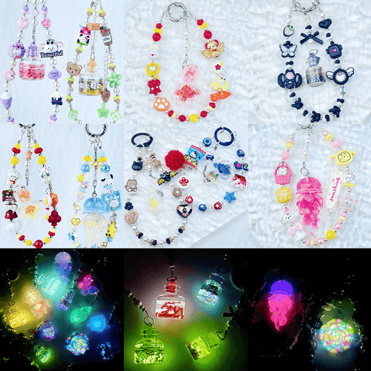 [New Arrival] Handmade Metal Decor and Glow In The Dark Decor Kawaii Phone Chains-Special Launch Price!