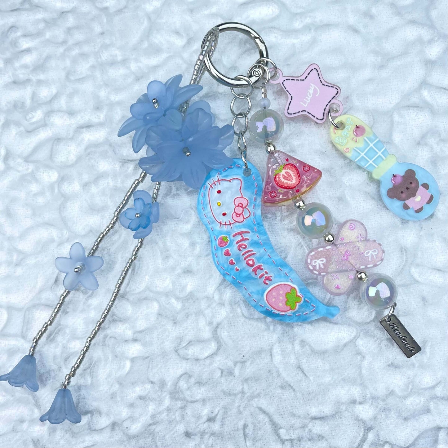 [Anniversary Celebration] Handmade Multi Chain Kawaii Beads Acrylic Pad Keychain Phone Decor-Celebration Special Price!-THIS WEEKEND ONLY