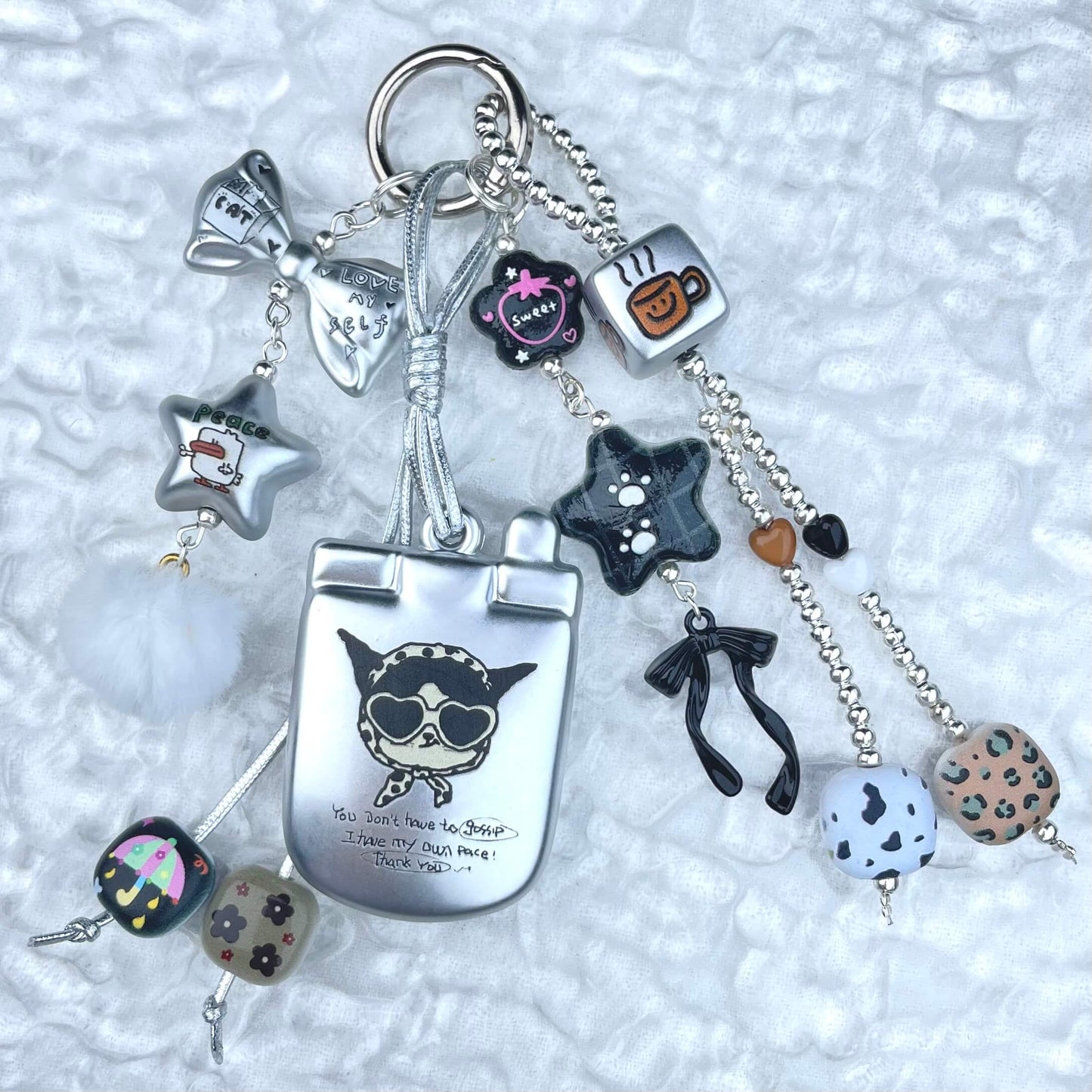 [Anniversary Celebration] Handmade Multi Chain Kawaii Beads Acrylic Pad Keychain Phone Decor-Celebration Special Price!-THIS WEEKEND ONLY