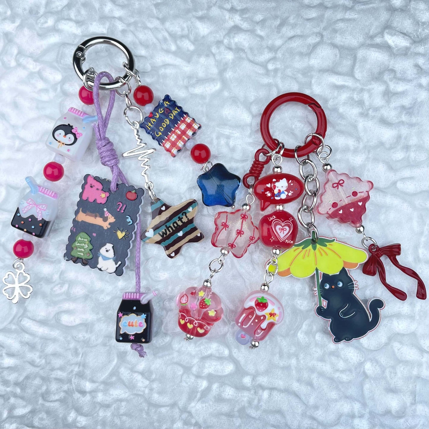 [Anniversary Celebration] Handmade Multi Chain Kawaii Beads Acrylic Pad Keychain Phone Decor-Celebration Special Price!-THIS WEEKEND ONLY