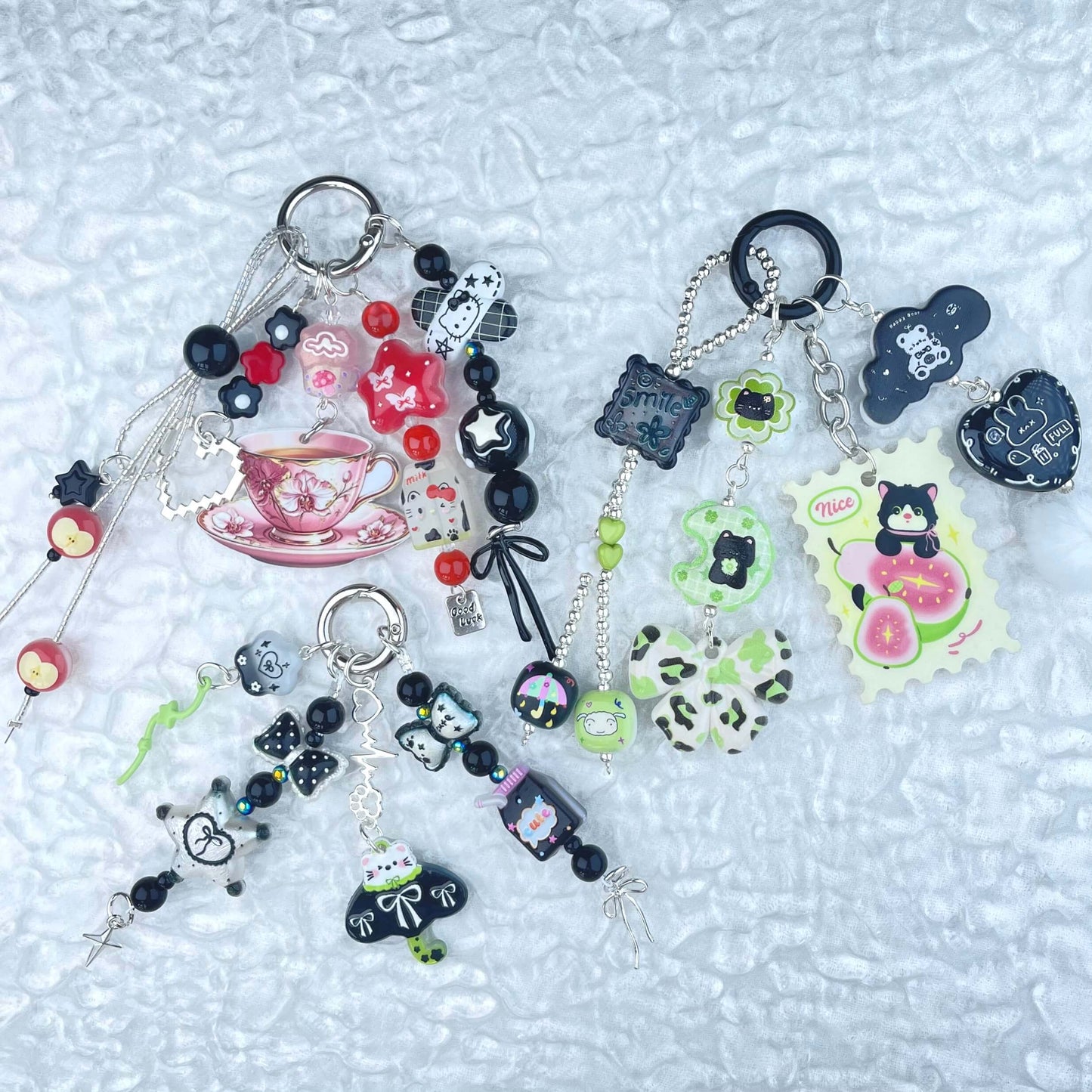 [Anniversary Celebration] Handmade Multi Chain Kawaii Beads Acrylic Pad Keychain Phone Decor-Celebration Special Price!-THIS WEEKEND ONLY