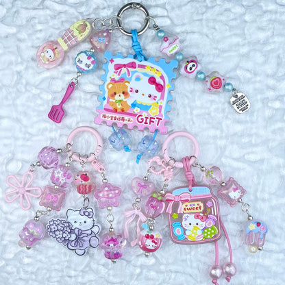 [Anniversary Celebration] Handmade Multi Chain Kawaii Beads Acrylic Pad Keychain Phone Decor-Celebration Special Price!-THIS WEEKEND ONLY