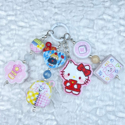 [Anniversary Celebration] Handmade Multi Chain Kawaii Beads Acrylic Pad Keychain Phone Decor-Celebration Special Price!-THIS WEEKEND ONLY