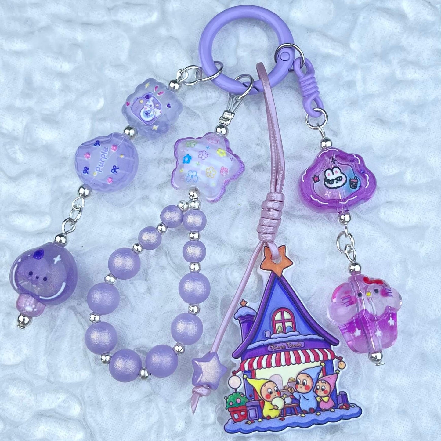 [Anniversary Celebration] Handmade Multi Chain Kawaii Beads Acrylic Pad Keychain Phone Decor-Celebration Special Price!-THIS WEEKEND ONLY