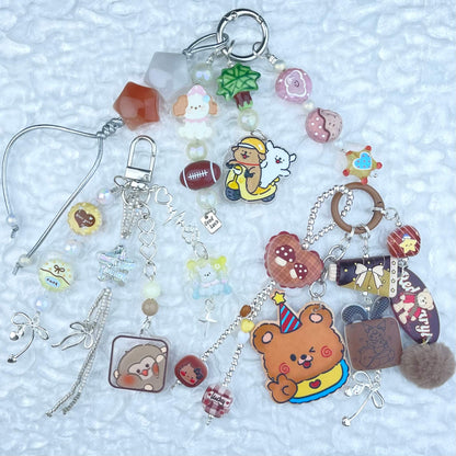 [Anniversary Celebration] Handmade Multi Chain Kawaii Beads Acrylic Pad Keychain Phone Decor-Celebration Special Price!-THIS WEEKEND ONLY