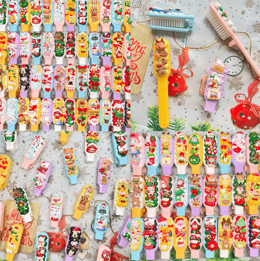 [Christmas 2025] Special Christmas Theme Kawaii Cream Gel Hair Brush